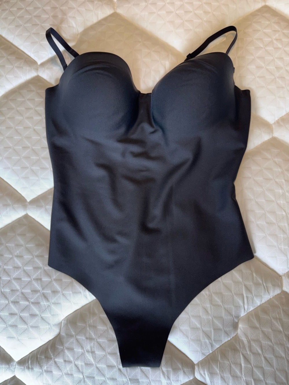 SPANX Black Shaping One-Piece Bodysuit with Built-In Cups
